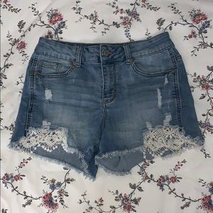 Altar’d State Lace Jean Shorts